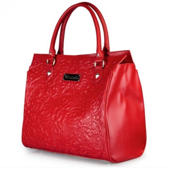 Red Embossed Loungefly tote - Picture 2 of 8